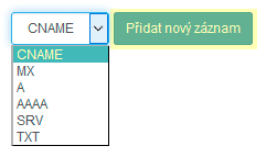Výběr CNAME