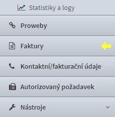 Položka Faktury